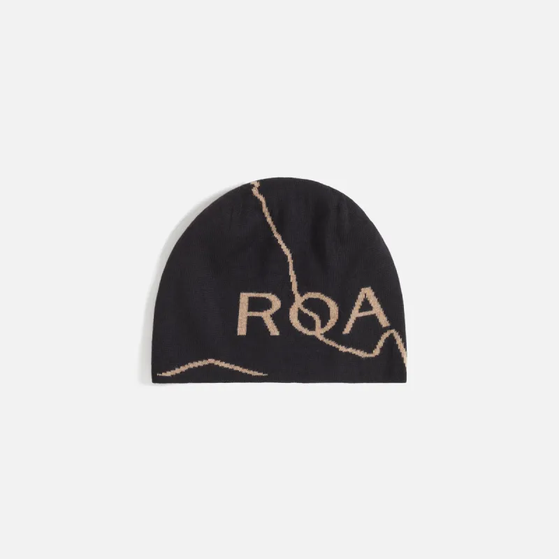 ROA Beanie Logo - Brown sold by Kith