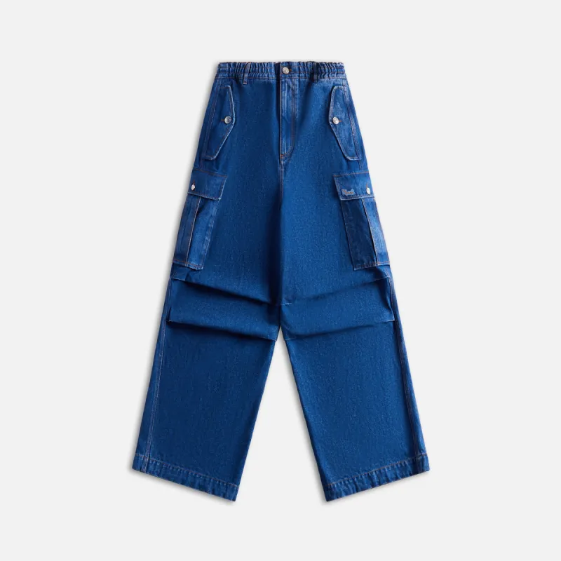 Marni Bleached Coated Organic Denim - Dark Cobalt sold by Kith
