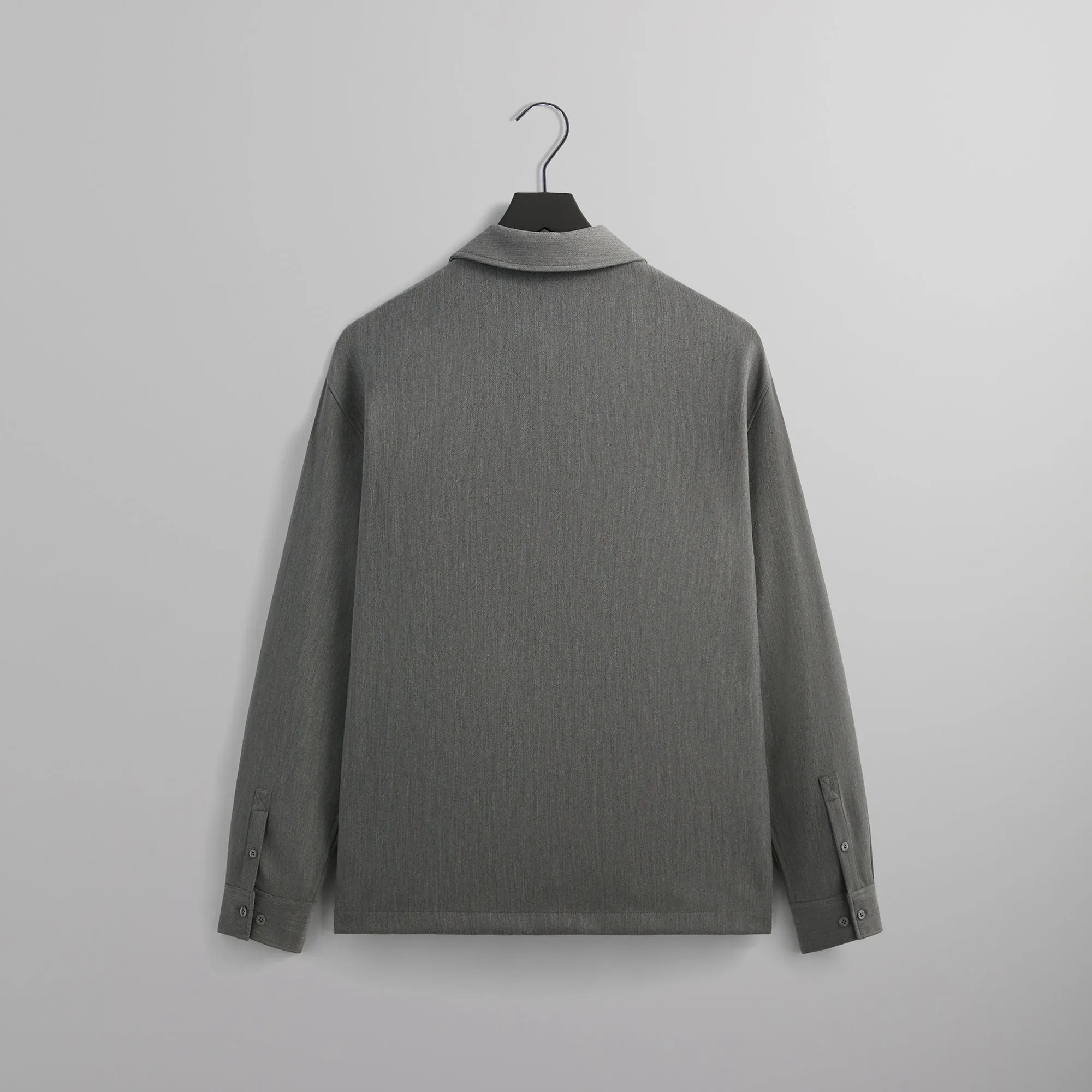 Kith Double Weave Boxy Collared Overshirt - Medium Heather Grey sold by Kith product image thumbnail 2