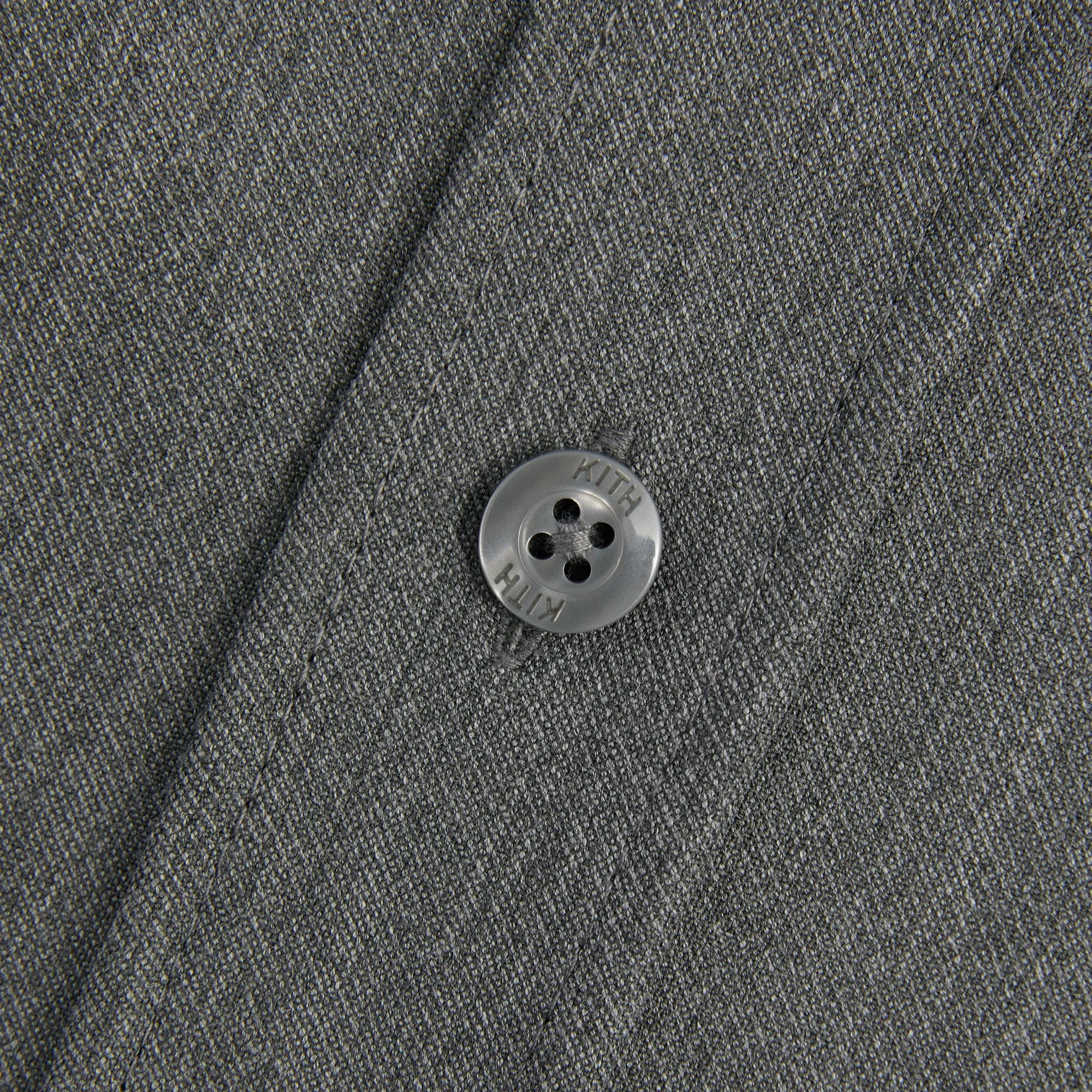 Kith Double Weave Boxy Collared Overshirt - Medium Heather Grey sold by Kith product image thumbnail 3