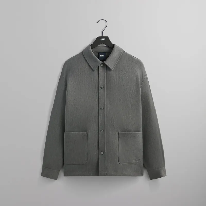 トップス KithMulti Stripe Boxy Collared Overshirt Kith Mixed Stripe Tweed Boxy Collared Overshirt Creme Men's