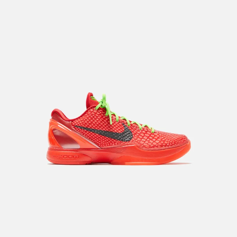 Nike Kobe 6 Protro - Bright Crimson / Black / Electric Green sold by Kith