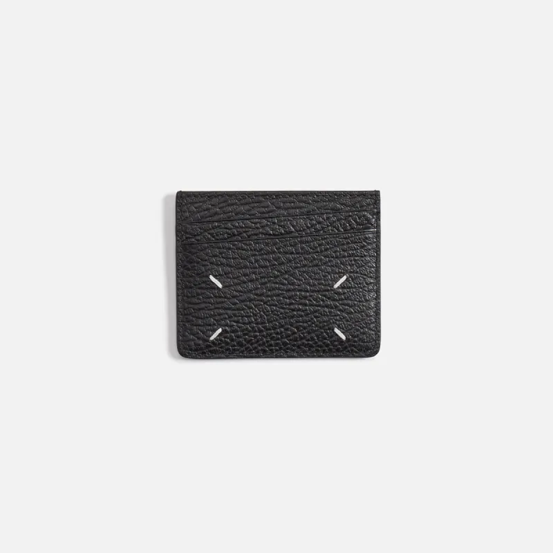 Margiela Card Holder Slim 6CC Wisteria - Black sold by Kith