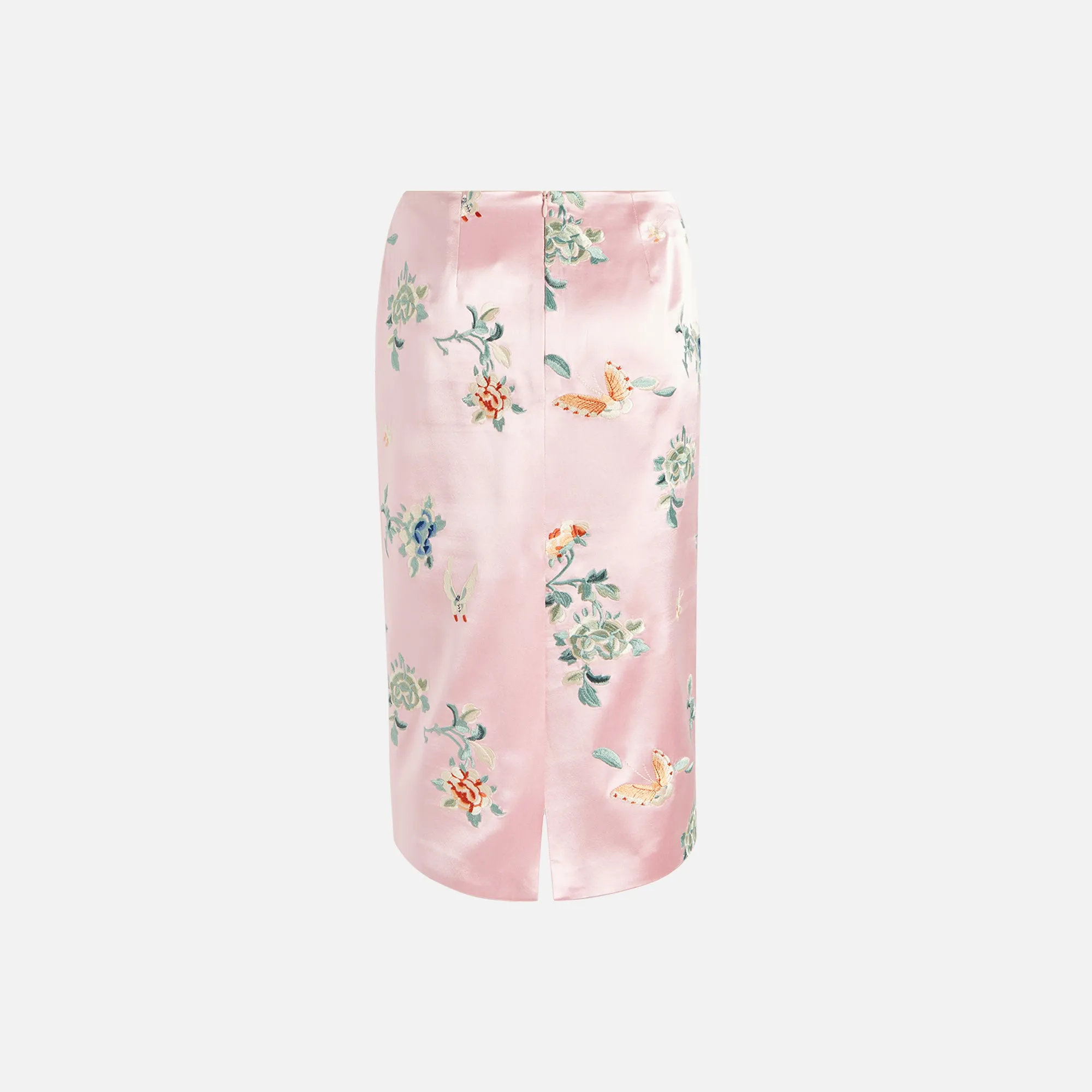 Kim Shui Silk Embroidered Pencil Skirt - Pink sold by Kith product image thumbnail 2