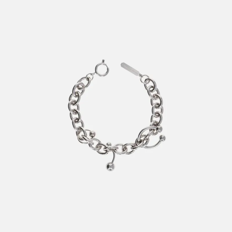 Justine Clenquet Holly Pearl Bracelet - Palladium sold by Kith