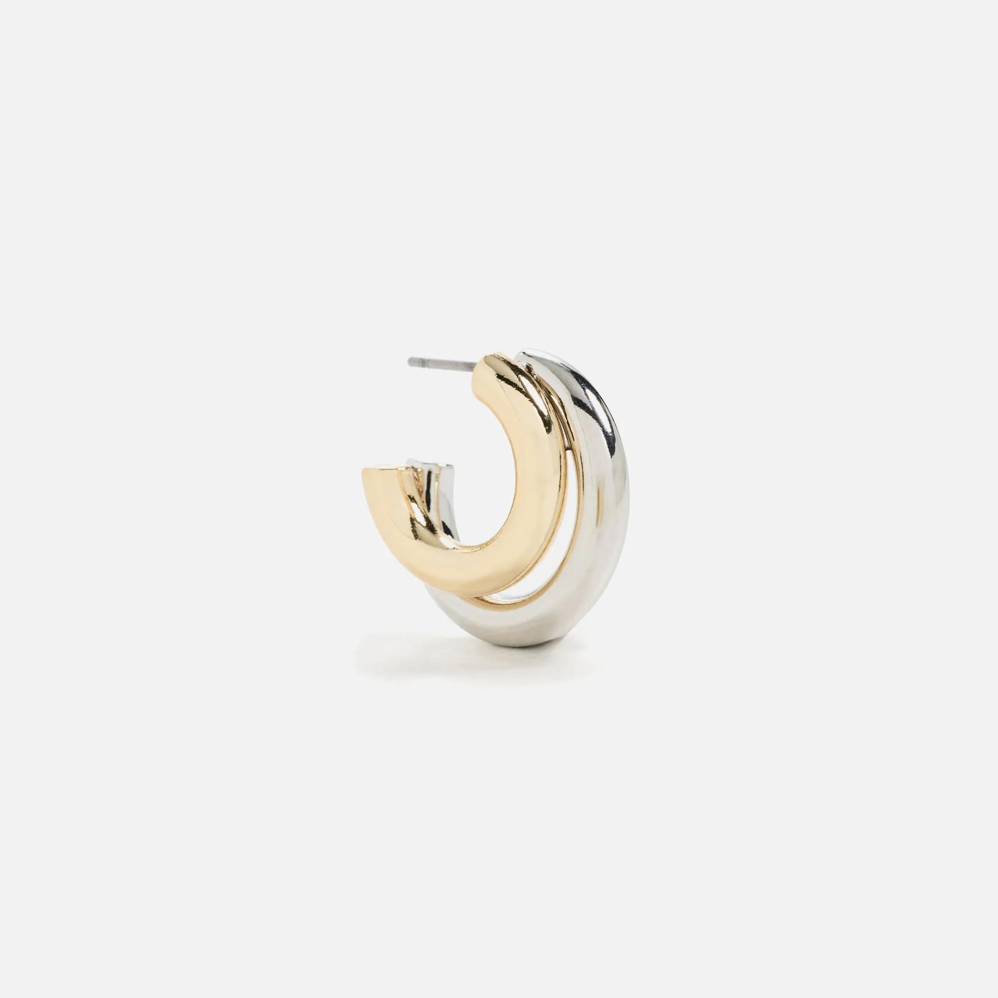 SHASHI Two Toned Double Hoop - Gold / Silver sold by Kith product image thumbnail 2