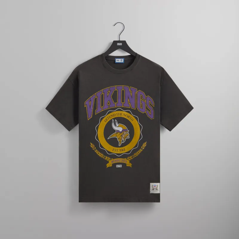 Kith for the NFL: Vikings Vintage Tee - Black sold by Kith
