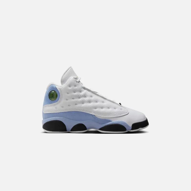 Nike GS Air Jordan 13 Retro - White / Yellow Ochre / Blue Grey sold by Kith