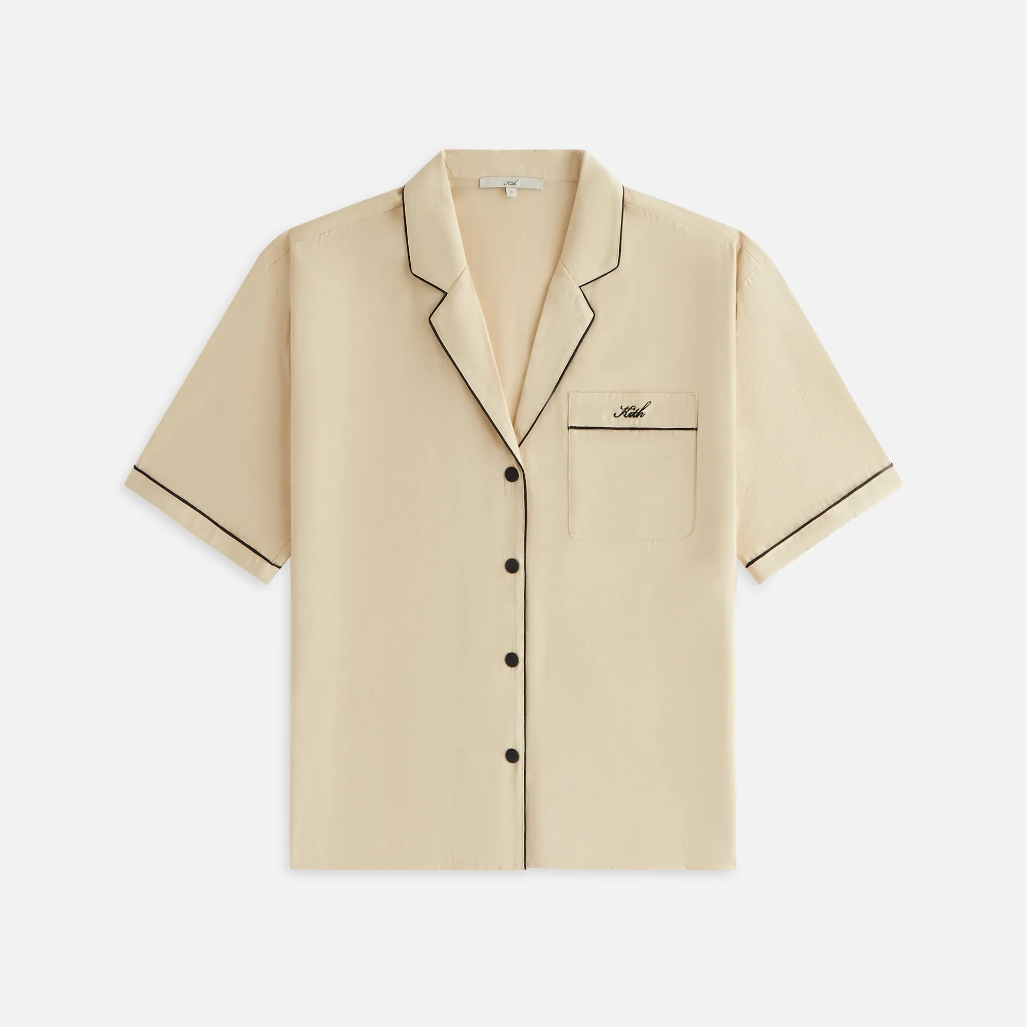 Kith Women Elena II Snap Front Shirt - Oat sold by Kith