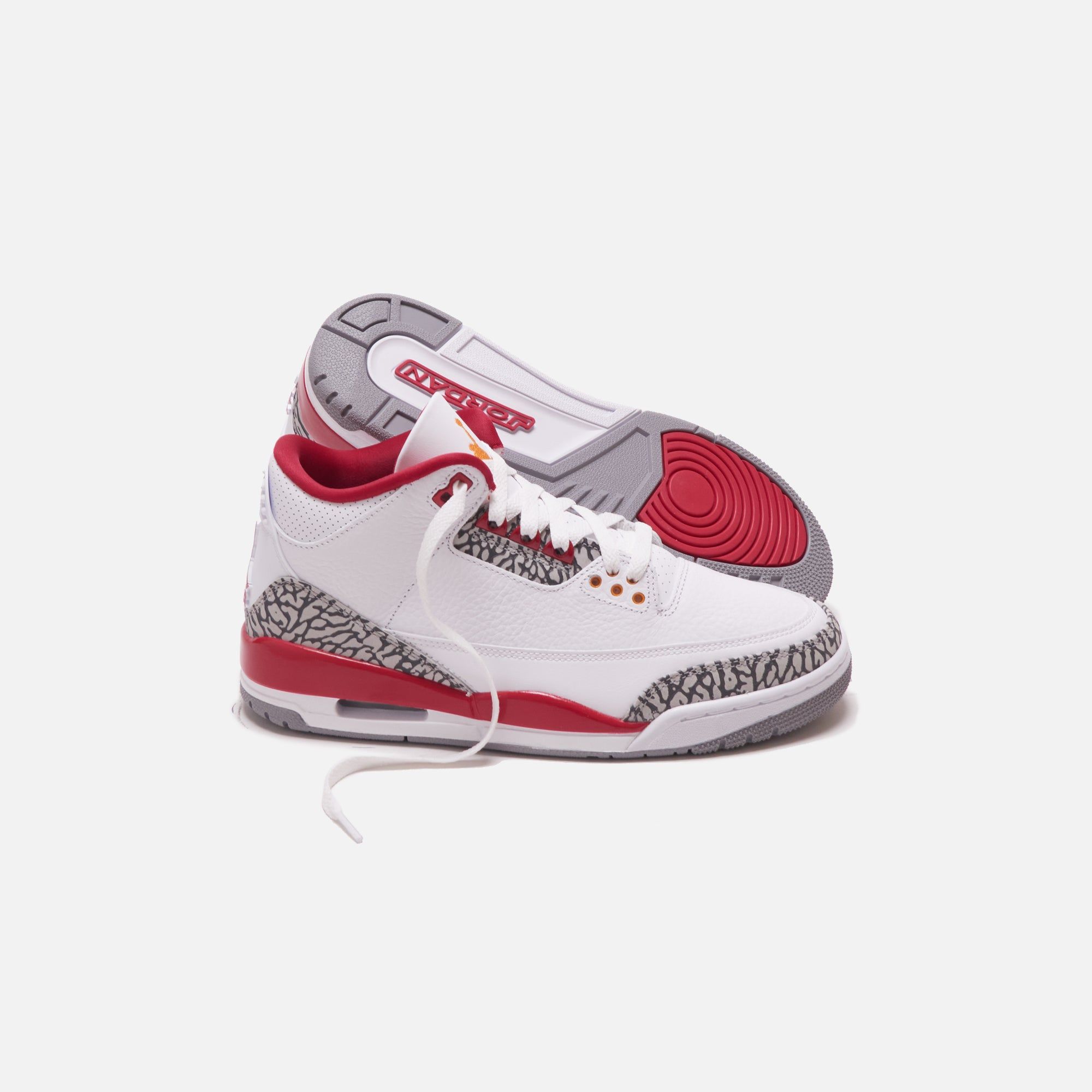 Nike Air Jordan 3 Retro - White / Light Curry / Cardinal Red sold by Kith product image thumbnail 5