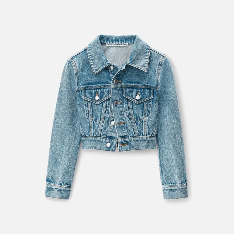 Alexander Wang Shrunken Trucker Jacket - Indigo sold by Kith