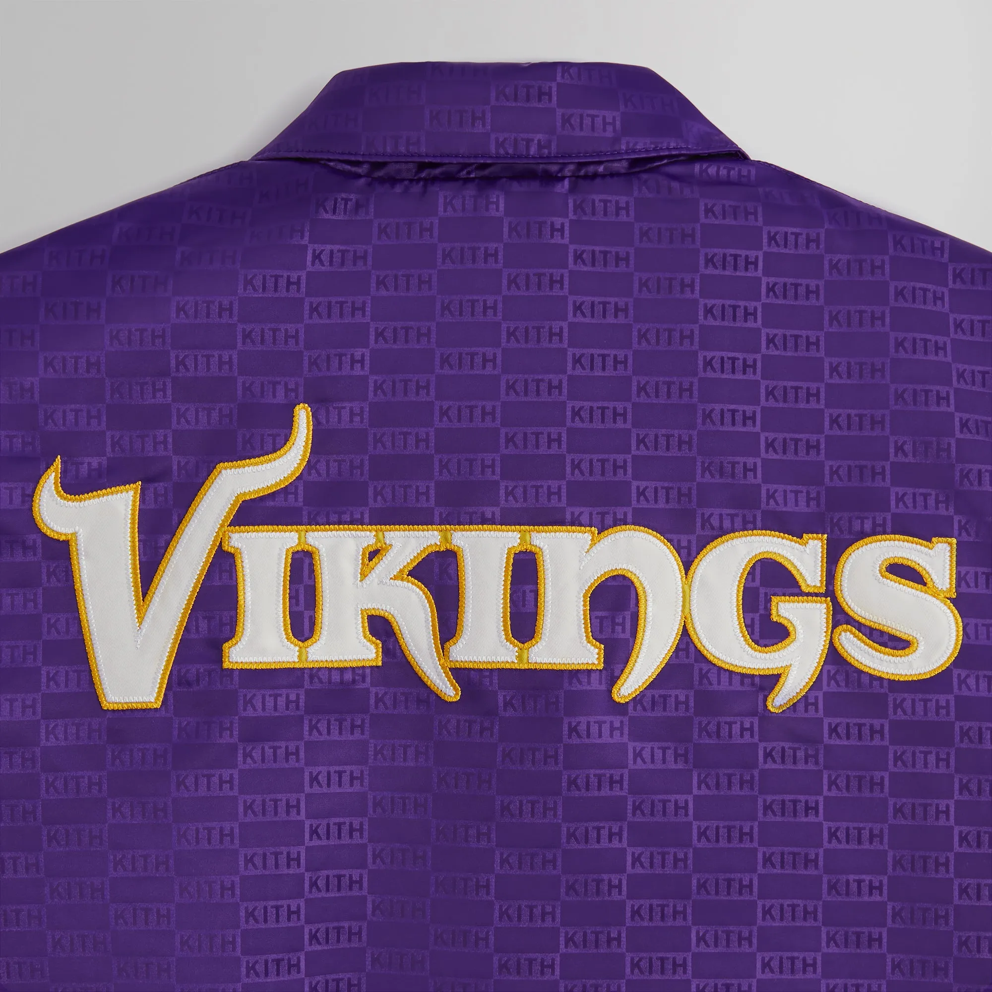 Kith for the NFL: Vikings Satin Bomber Jacket - Cover sold by Kith product image thumbnail 4