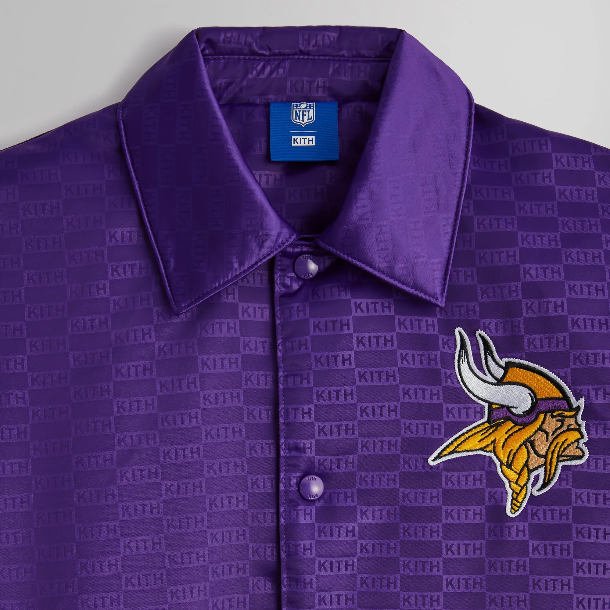 Kith for the NFL: Vikings Satin Bomber Jacket - Cover sold by Kith product image thumbnail 3
