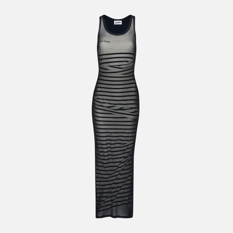 Jean Paul Gaultier Ribbed Mariniere Long Dress - Navy made by Jean Paul Gaultier