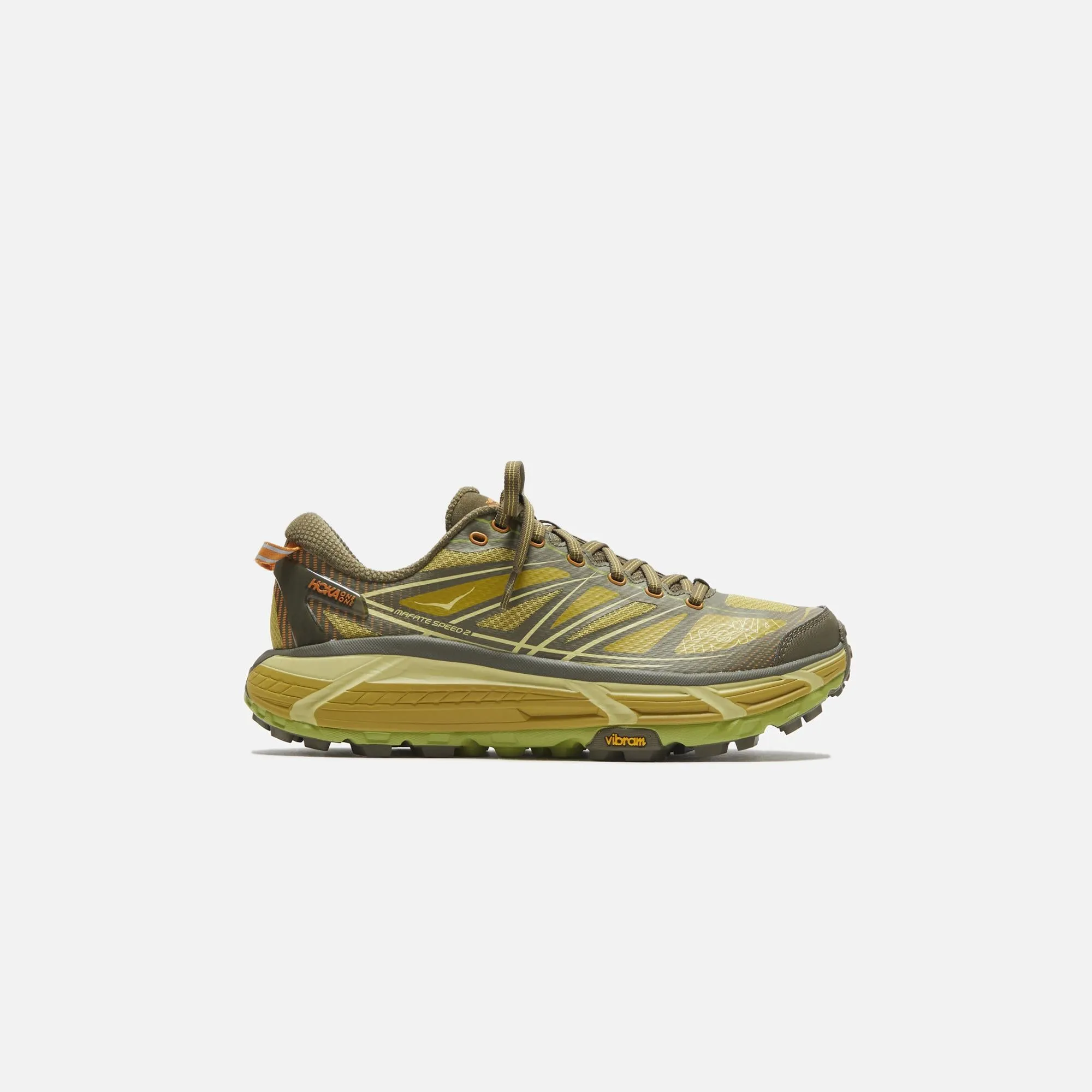 HOKA Mafate Speed 2 - Dark Olive / Golden Lichen sold by Kith