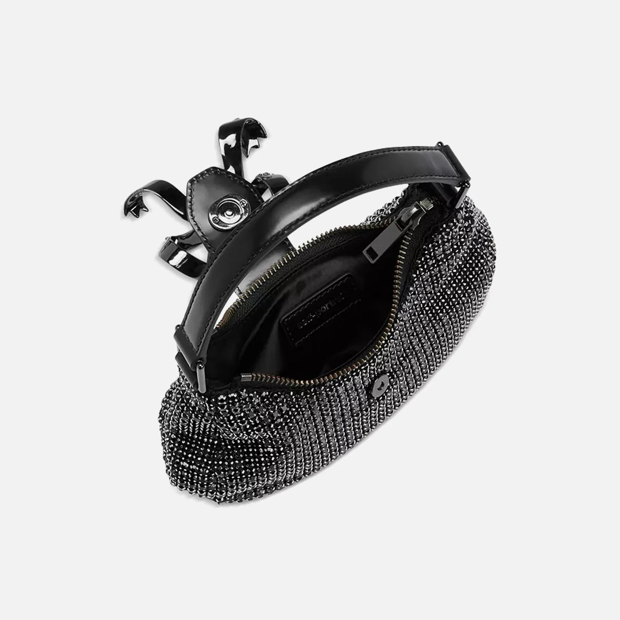 Self-Portrait Diamante Crescent Bow Bag - Black sold by Kith product image thumbnail 2