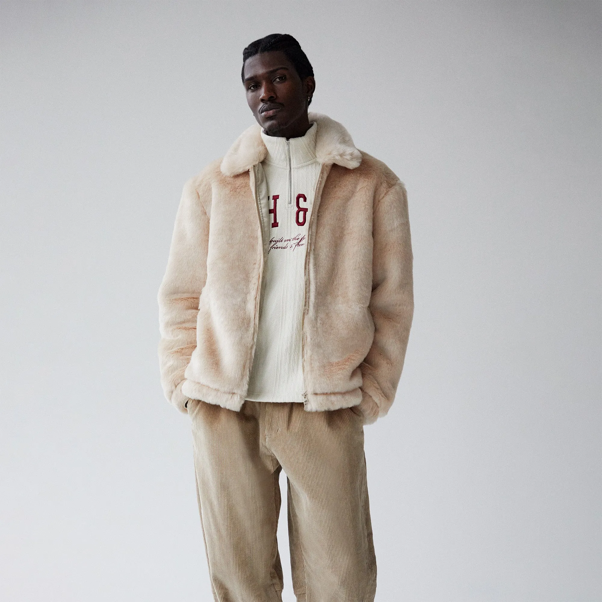 Kith Lloyd Faux Fur Coaches Jacket - Veil | Parallel