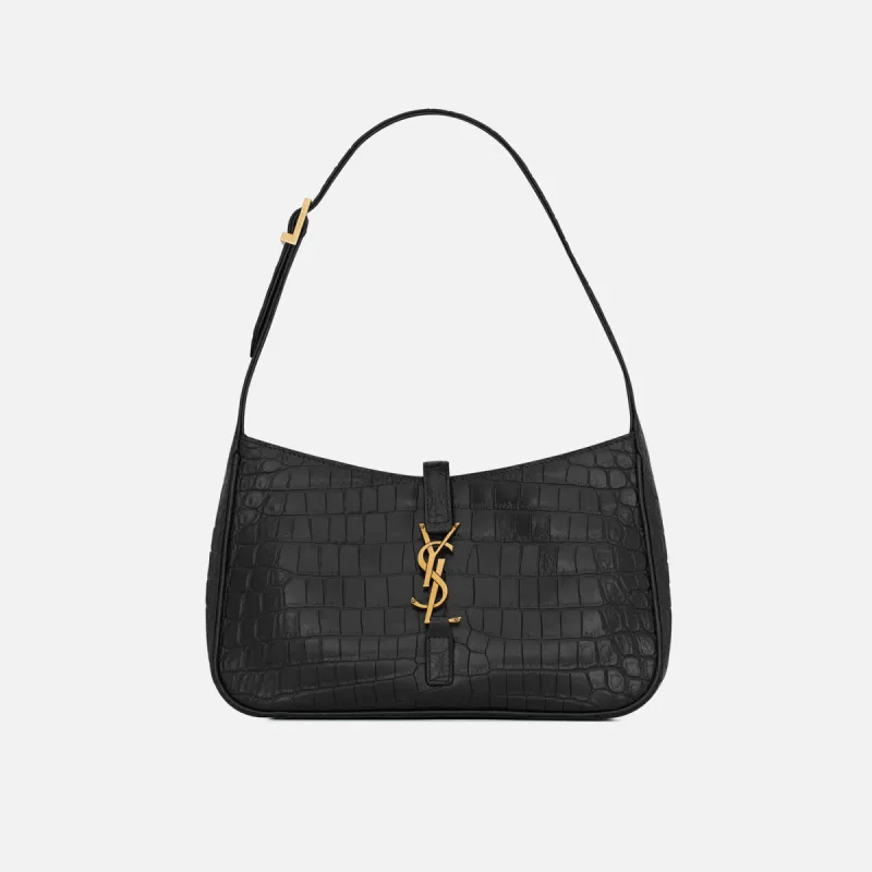 Saint Laurent YSL Le 5A7 Bag Croc Print - Nero sold by Kith