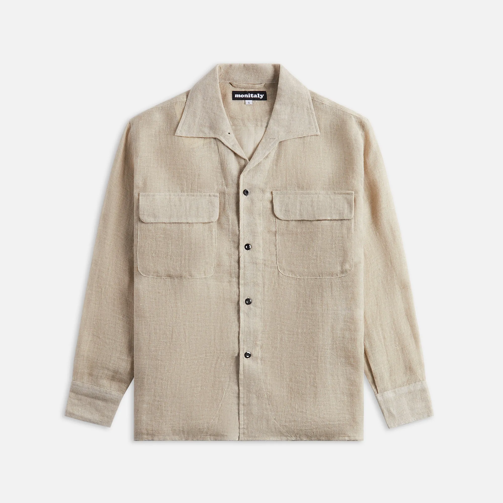 Monitaly 50's Milano Shirt Long Sleeve - Brown sold by Kith
