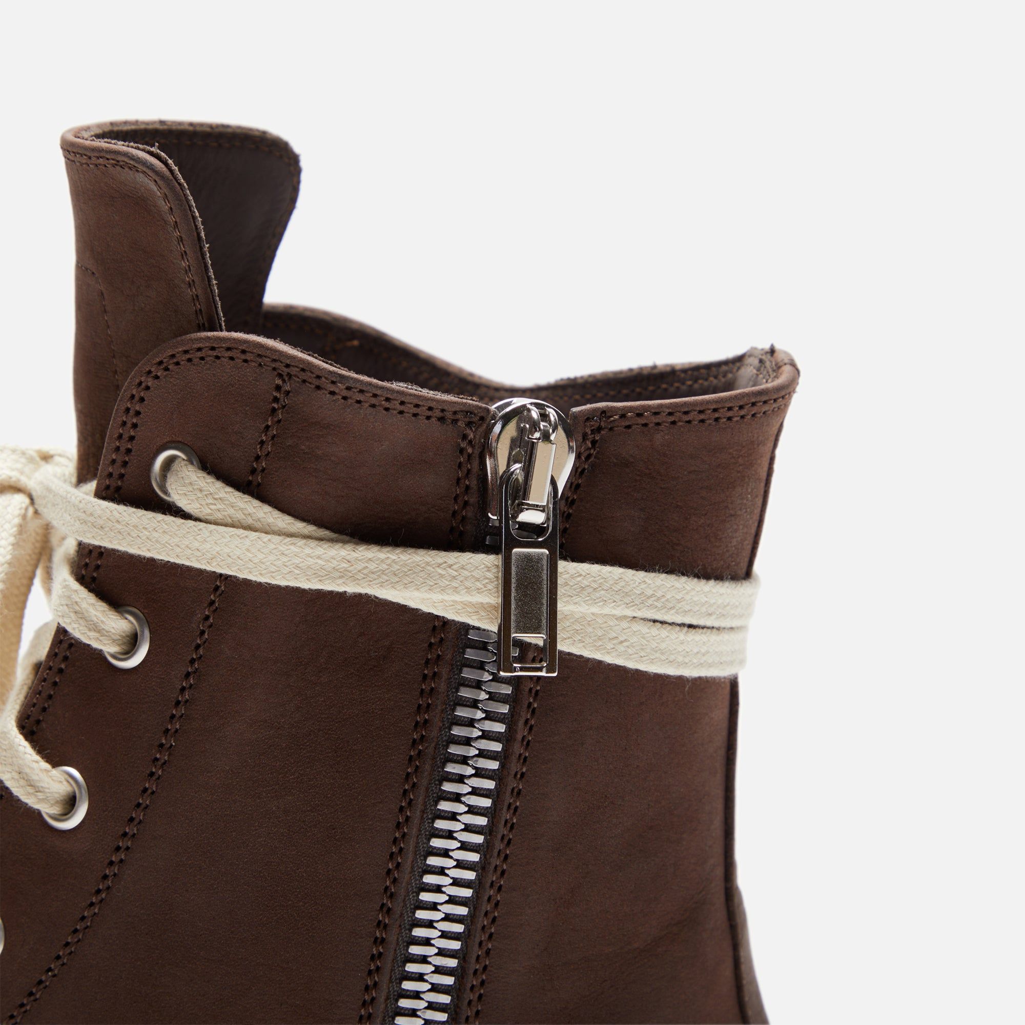 Rick Owens Scarpe in Pelle Sneakers - Brown / Milk / Milk sold by Kith product image thumbnail 5