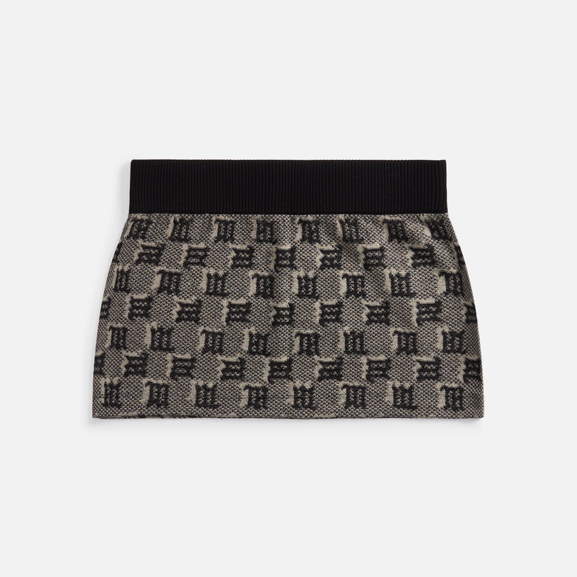 MISBHV Silk Wool Knitted Monogram Mini Skirt - Multi sold by Kith