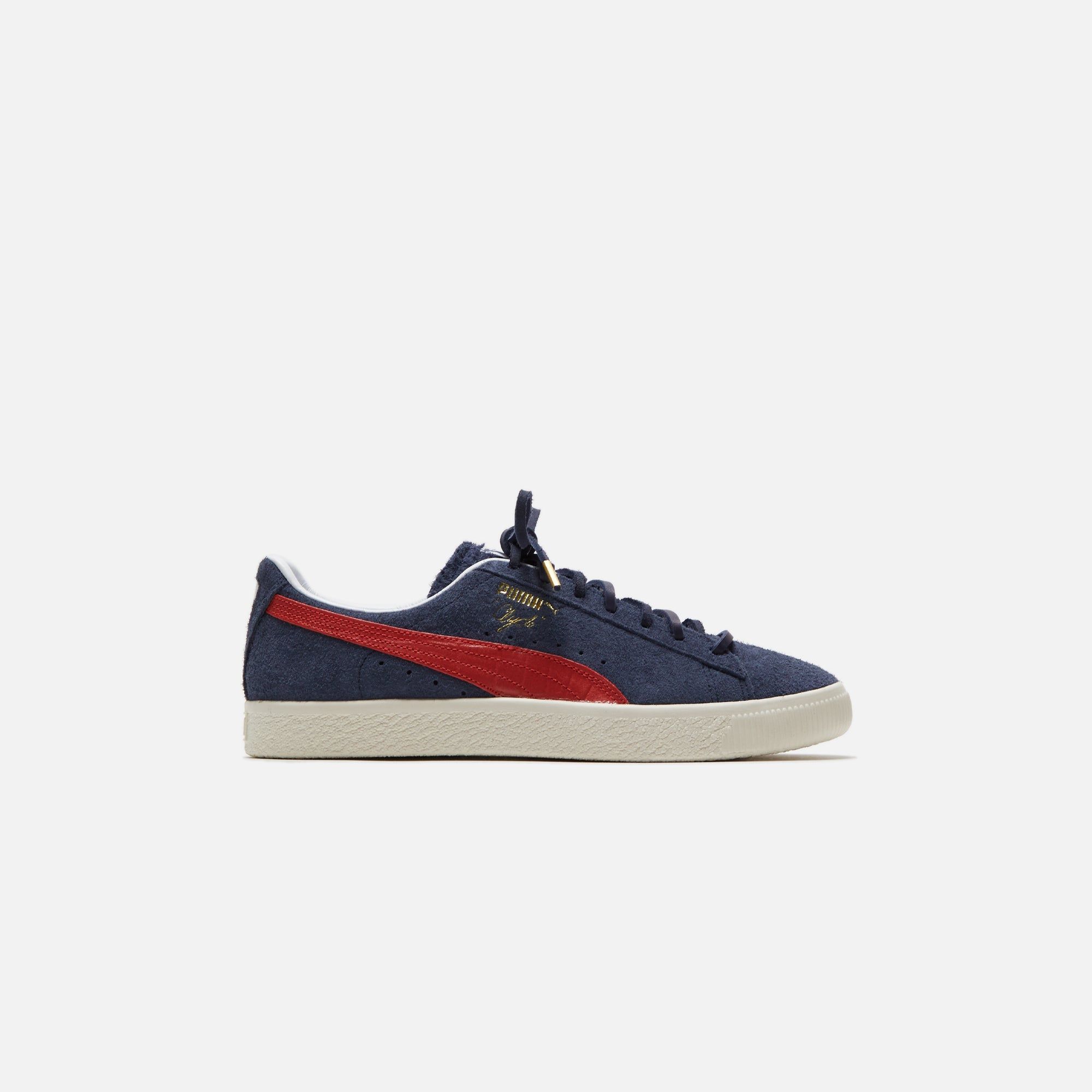 Puma Clyde Soho London - Frosted Ivory / New Navy sold by Kith