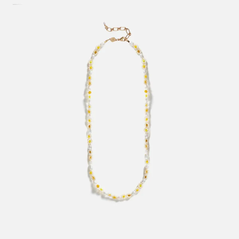 Anni Lu Daisy Flower Necklace - Yellow / Multi sold by Kith