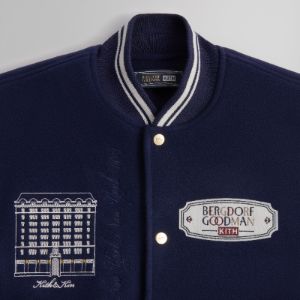 Kith for Bergdorf Goodman Varsity Jacket - Nocturnal sold by Kith
