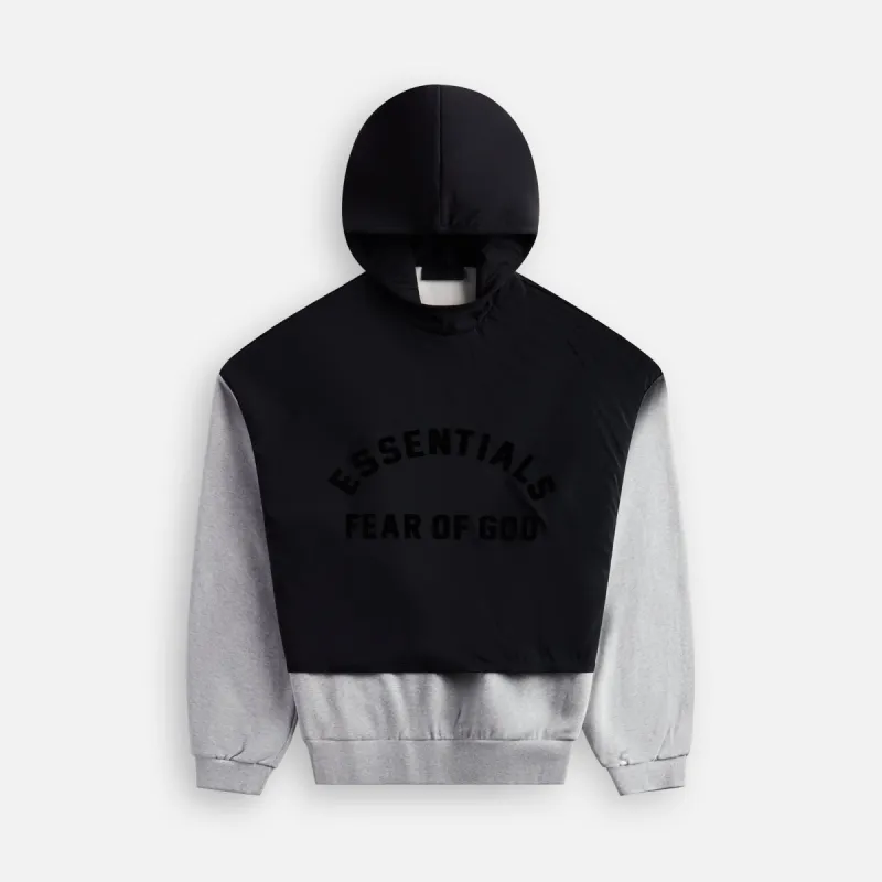 Essentials Nylon Fleece Hooded Sweater - Light Heather Grey sold by Kith