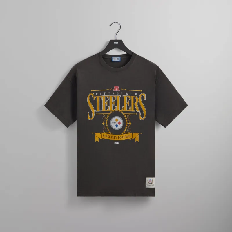 Kith for the NFL: Steelers Vintage Tee - Black sold by Kith