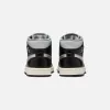 Nike WMNS Air Jordan 1 Mid SE - Black / Metallic Silver / Light Smoke sold by Kith