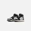 Nike WMNS Air Jordan 1 Mid SE - Black / Metallic Silver / Light Smoke sold by Kith