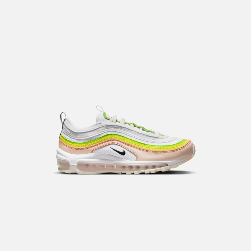 Nike WMNS Air Max 97 - White / Black / Pearl Pink / Action Green sold by Kith