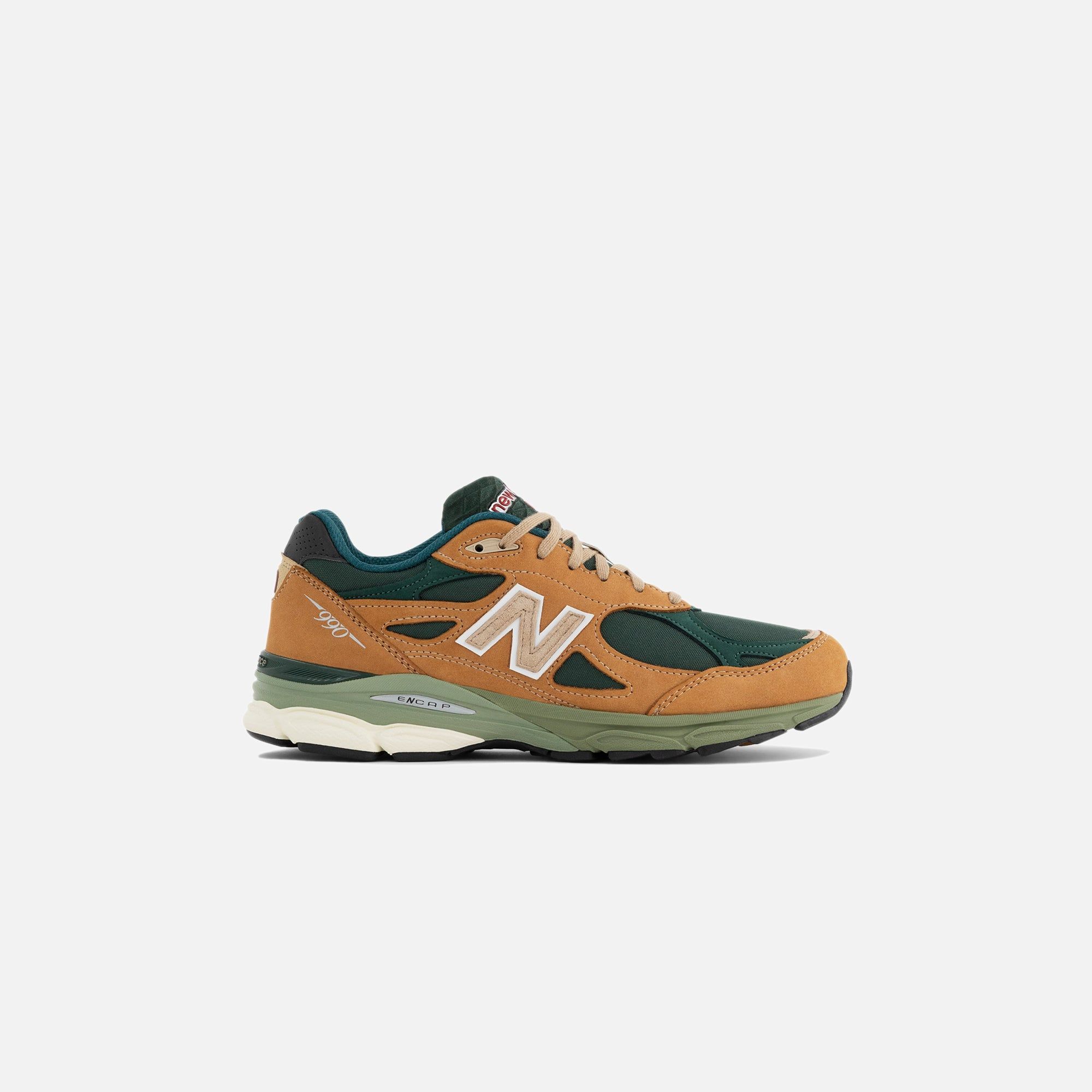 New Balance Made in USA 990 v3 - Tan / Green sold by Kith
