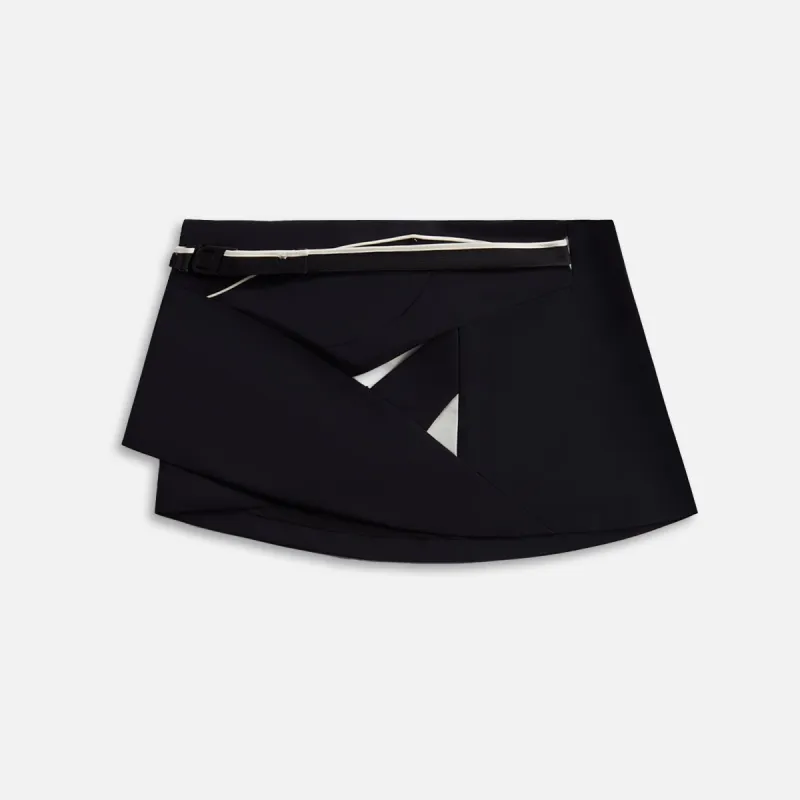 Hyein Seo Cinched Wrap Skirt - Black sold by Kith