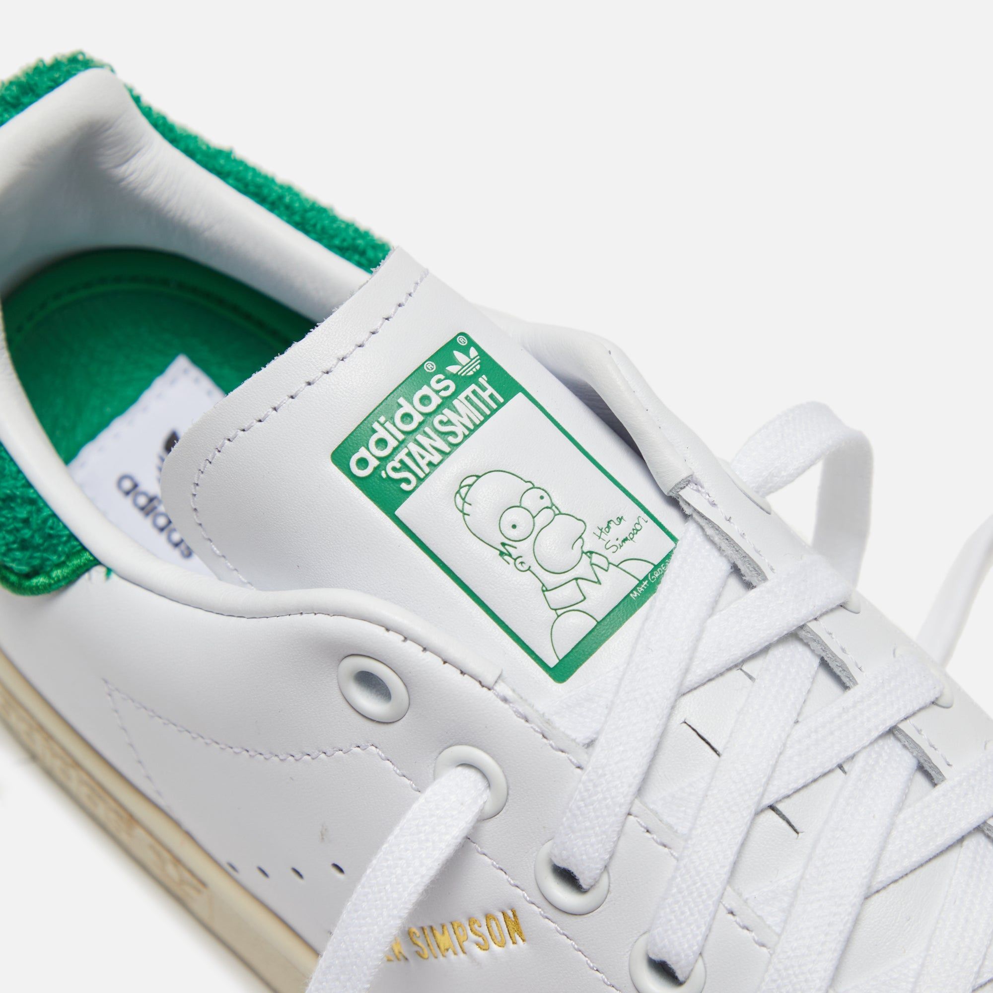 adidas x Homer Simpson Stan Smith - White / Green / Cream White sold by Kith product image thumbnail 5