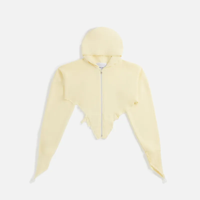 Sami Miro Vintage V Cut Zip Up Hoodie - Yellow sold by Kith