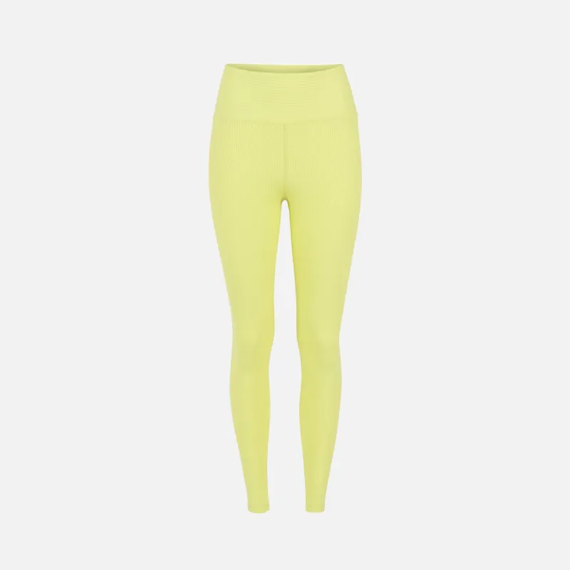 Year of Ours Ribbed High Legging - Cyber Lime sold by Kith