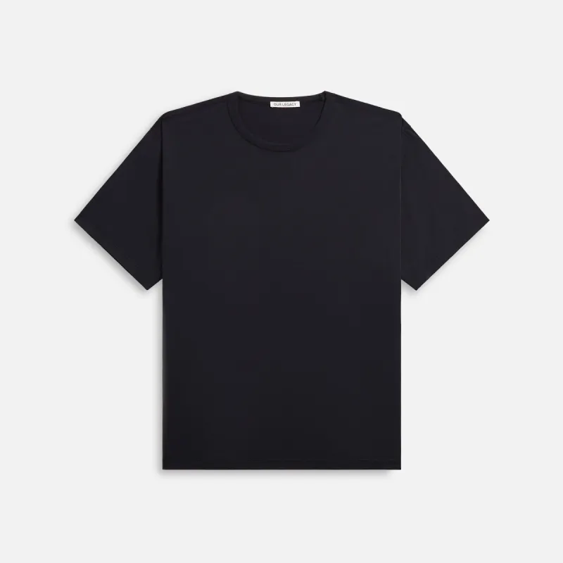 Our Legacy New Box Tee - Black Clean Jersey sold by Kith