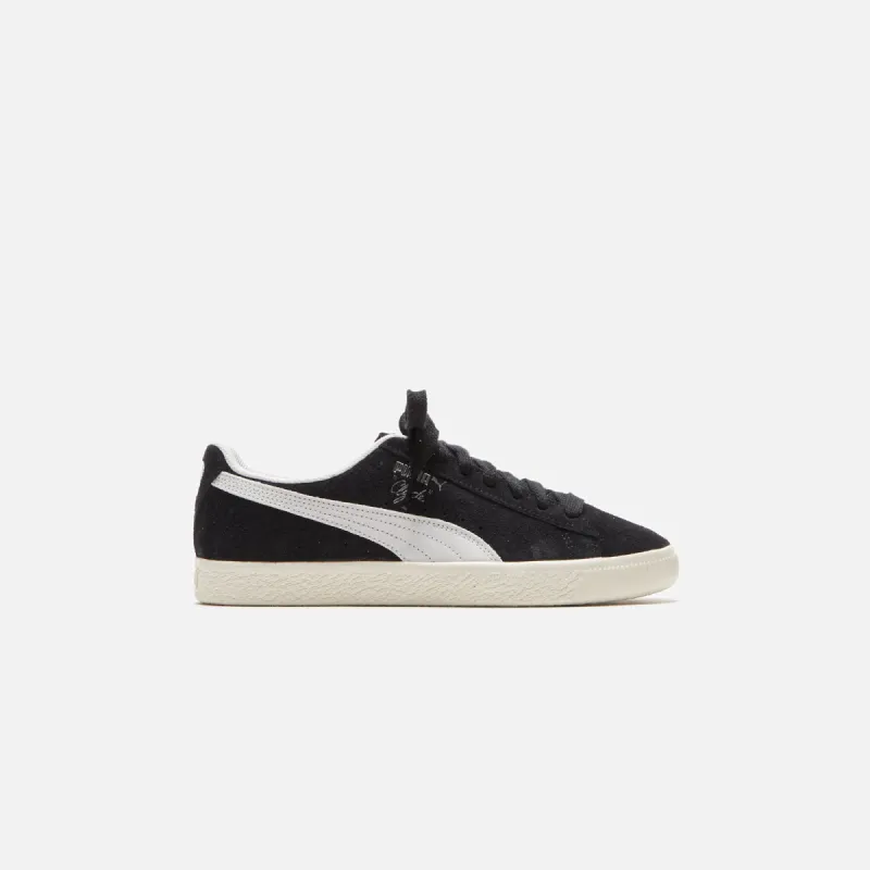 Puma Clyde Hairy Suede Teasel - Black sold by Kith