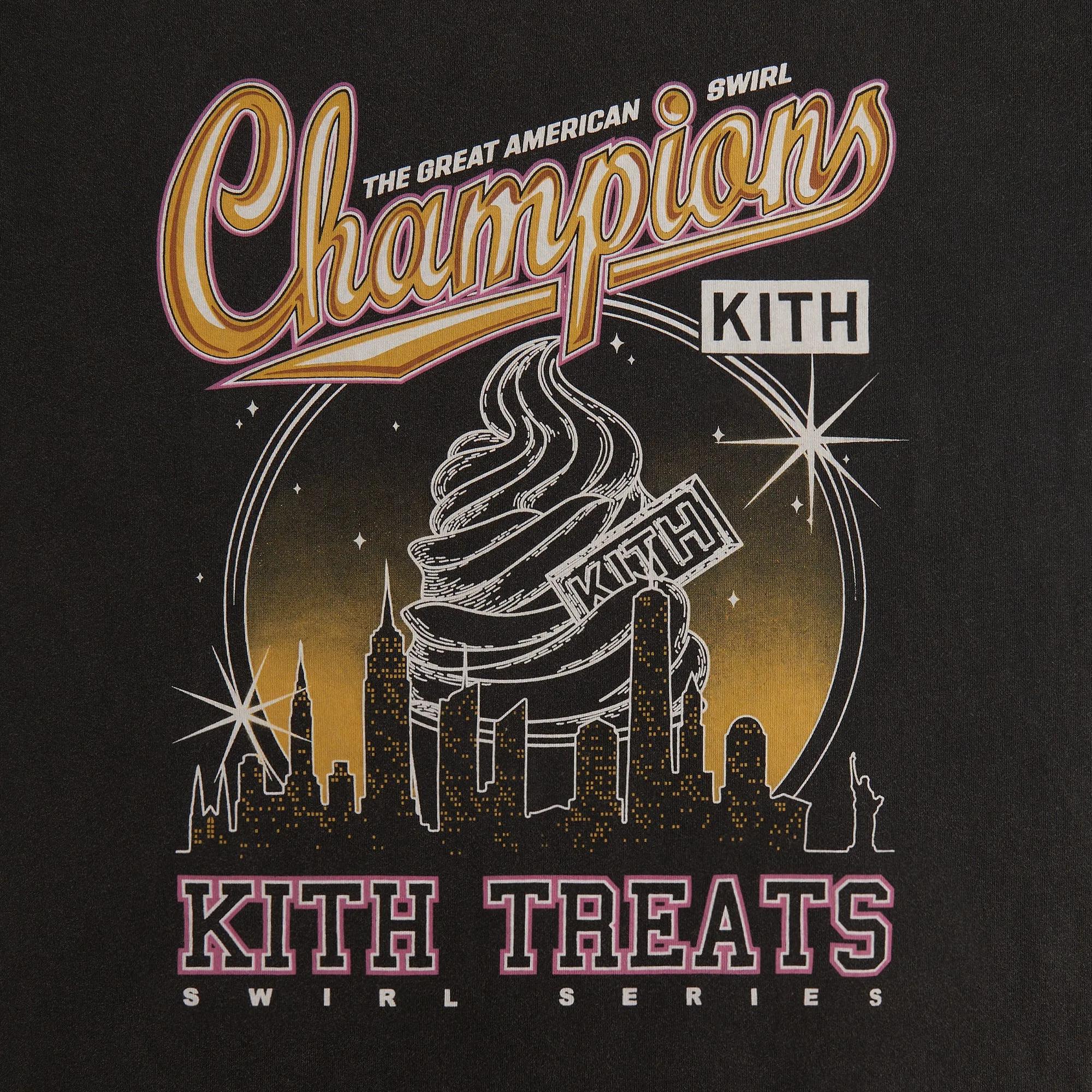 Kith Treats Champions Vintage Tee - Black sold by Kith product image thumbnail 3