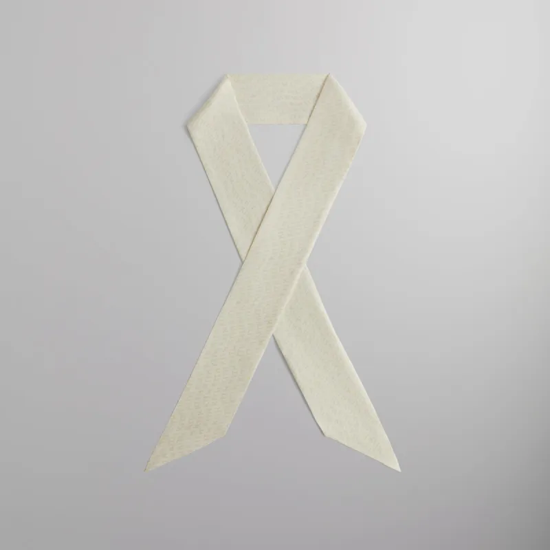 Kith Monogram Silk Tie Scarf - Sandrift sold by Kith