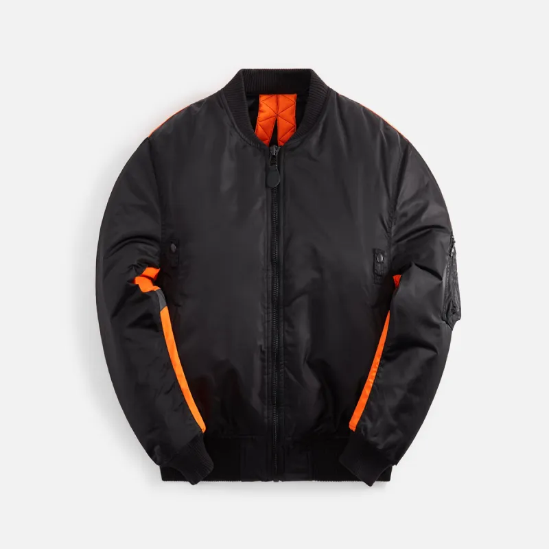 Maharishi Hi-Vis Ma-1 Flight Jacket - Black / Neon Orange made by Maharishi