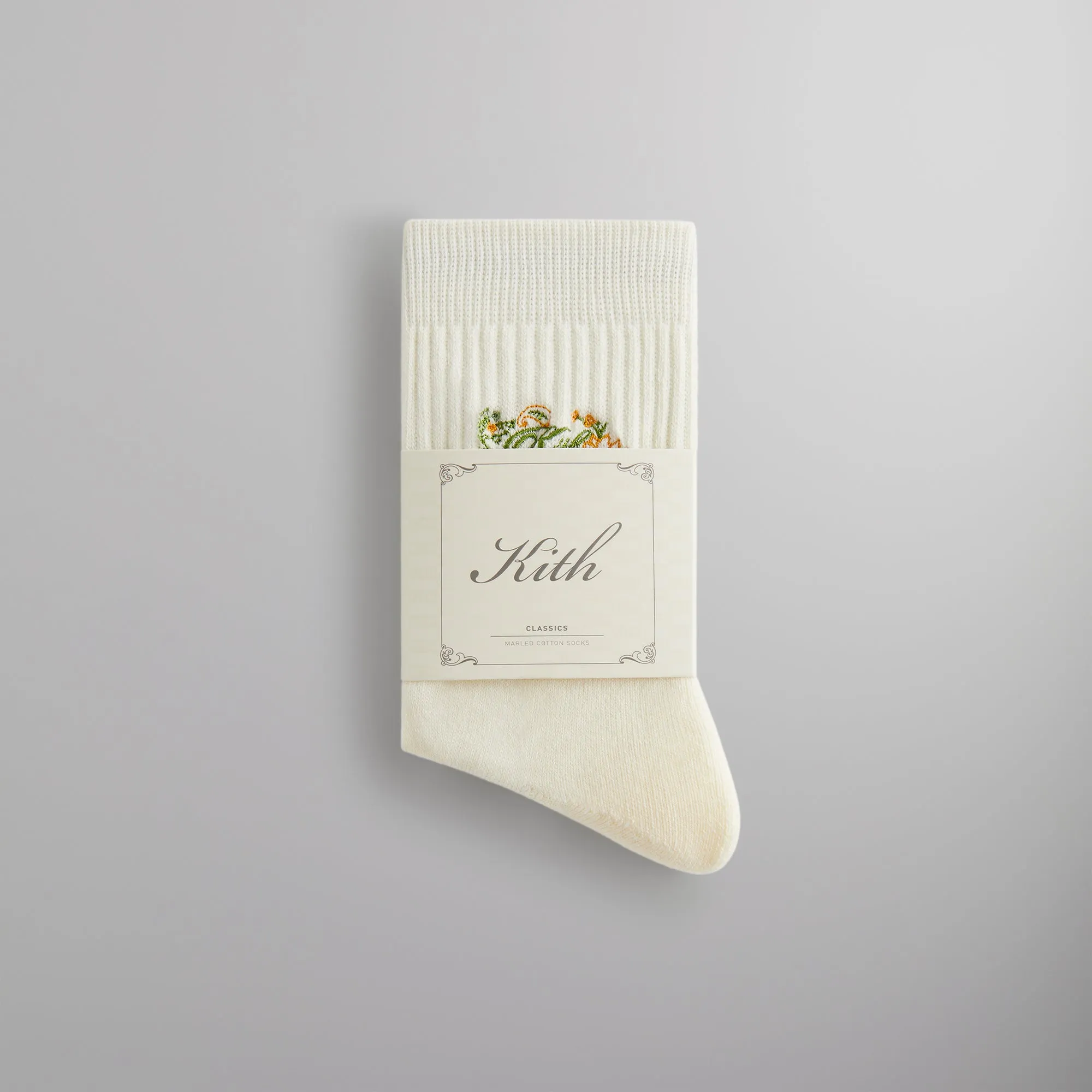Kith Paisley Embroidery Mid Length Crew Socks - Silk sold by Kith product image thumbnail 2