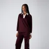 Kith Women Ridley Polo Monogram Jersey Long Sleeve - Magma sold by Kith