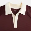 Kith Women Ridley Polo Monogram Jersey Long Sleeve - Magma sold by Kith