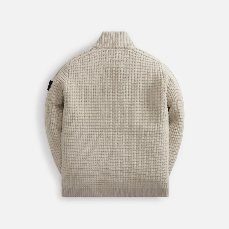 Stone Island President's Knit Pure Wool Zip Cardigan - Plaster