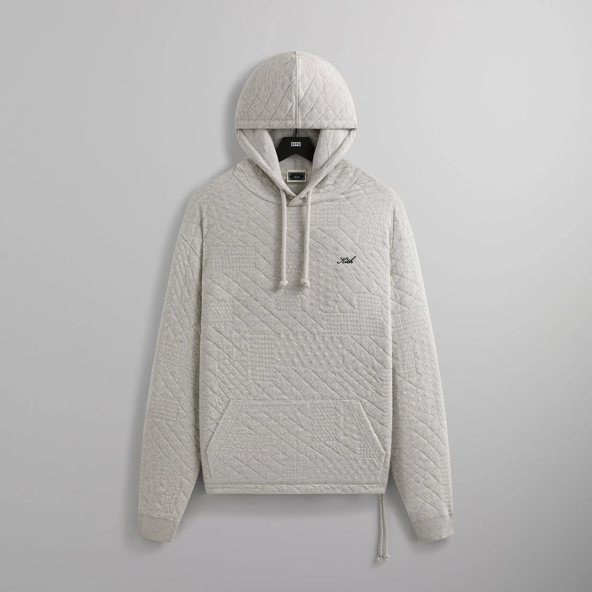 Kith Mixed Stitch Interlock Williams III Hoodie - Light Heather