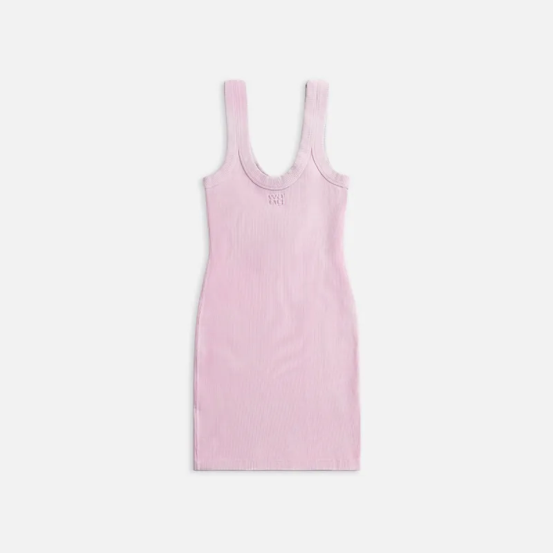 T by Alexander Wang Mini Tank Dress with Embossed Logo - Pink made by T by Alexander Wang