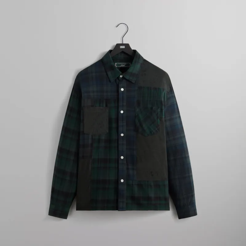 Kith Patchwork Jaydin Buttondown Shirt - Black | Parallel
